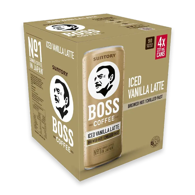 Boss Coffee Iced Vanilla Latte Cans