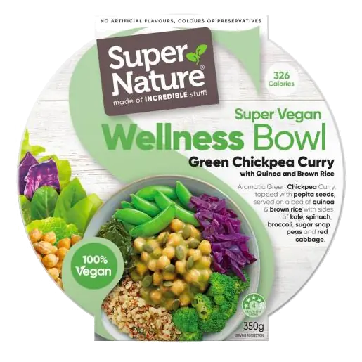 Wellness Bowls Green Vegan Bowl Roast Chickpea & Quinoa