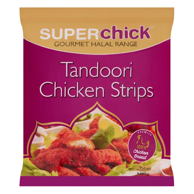 Superchick Tandoori Chicken Strips 500g