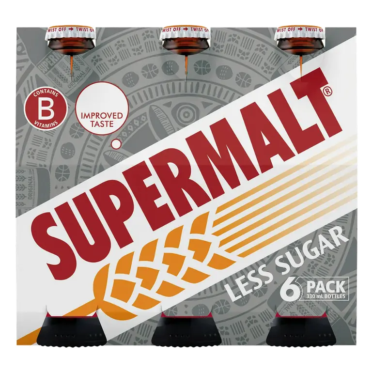 Less Sugar Non-Alcoholic Malt Beverage with B Vitamins 6x330ml