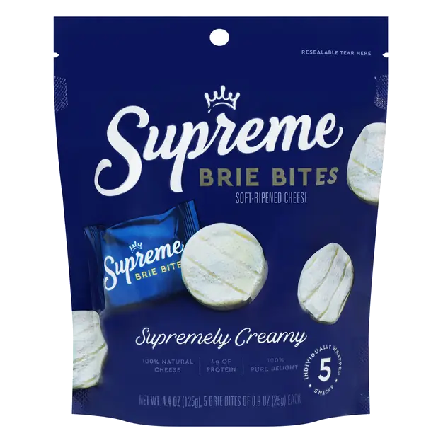 Supreme Supremely Creamy Soft-Ripened Cheese Brie Bites - 5 ct