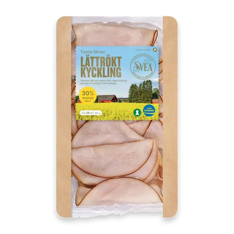 Kyckling Lättrökt Tunna skivor 150g