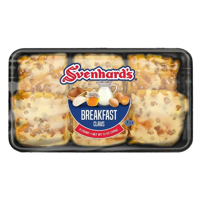 Svenhard's Breakfast Claws, 6ct / 12oz: Brown Sugar, Fruit Filling, Icing