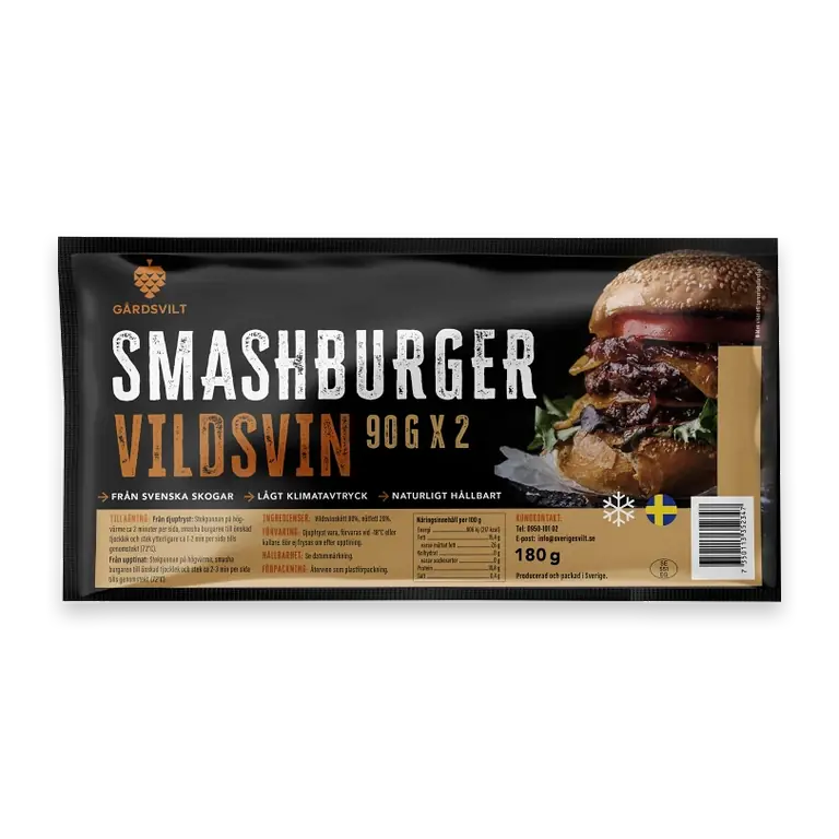 Smashburger vildsvin 180g
