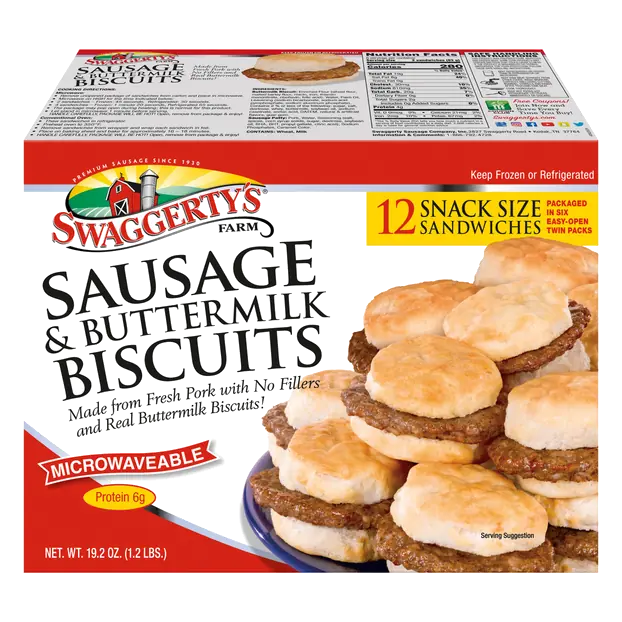 Sausage & Buttermilk Biscuits Snack Size Sandwiches 12 ct
