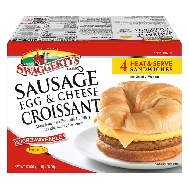 Sausage Egg & Cheese Croissant Sandwiches - 4 ct