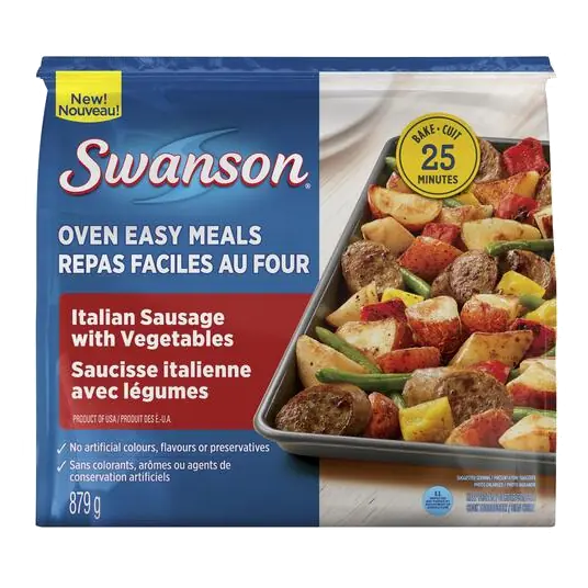 Frozen Dinner Oven Easy Meals Italian Sausage With Vegetables 879 g