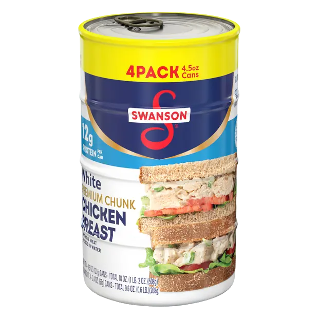 Premium White Chunk Chicken Breast in Water - 4 ct