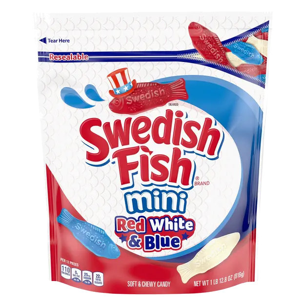 Mini Red White & Blue Soft & Chewy Candy