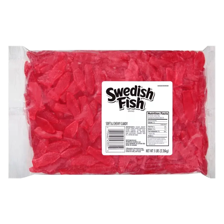 Swedish Fish Soft & Chewy Gummy Candy Bulk Candy, 5lb