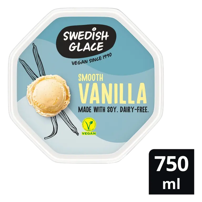 Dairy Free Smooth Vanilla Vegan Ice Cream Tub 750ml