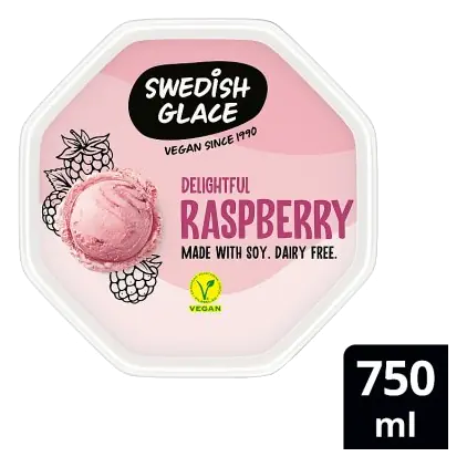 Dairy Free Vegan Raspberry Ice Cream Tub