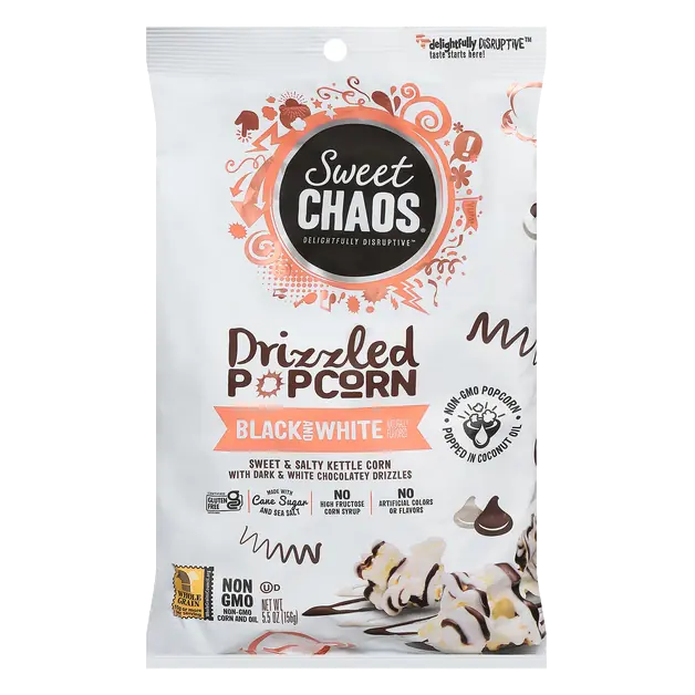 Chocolatey Double Drizzle Handmade Kettle Corn, Chocolate