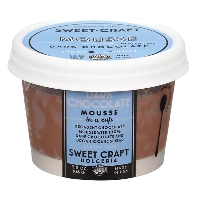 Mousse, in a Cup, Gluten Free, Dark Chocolate