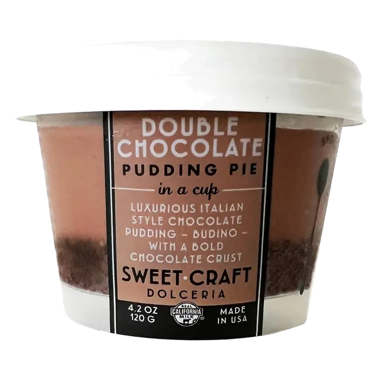 Sweet Craft Double Chocolate Pudding in a Cup, 4.2oz: No Artificial Sweeteners, No Artificial Flavors