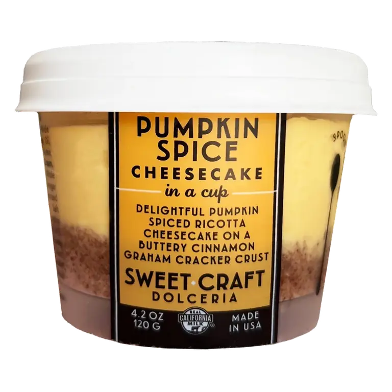 Sweet Craft Pumpkin Spice Ricotta Cheesecake Pudding in a Cup, 4.2oz