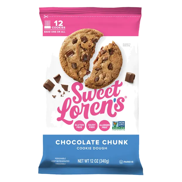 Gluten & Dairy Free Chocolate Chunk Cookie Dough - 12 ct