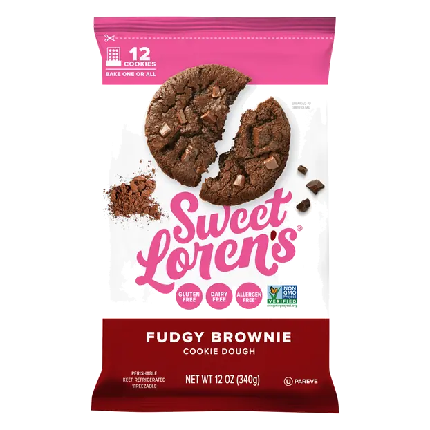 Gluten & Dairy Free Fudgy Brownie Cookie Dough - 12 ct