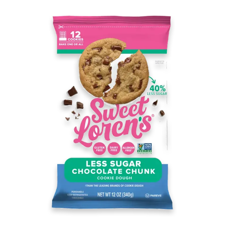 Gluten Free & Vegan Less Sugar Chocolate Chunk Cookie Dough