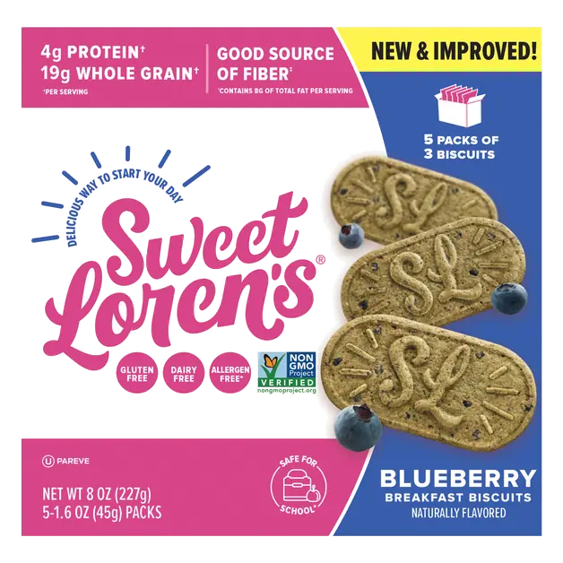 Whole Grain Blueberry Breakfast Bars Biscuits - 5 ct