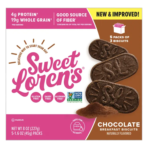 Whole Grain Chocolate Breakfast Bars Biscuits - 5 ct