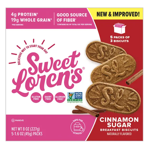 Whole Grain Cinnamon Sugar Breakfast Bars Biscuits - 5 ct