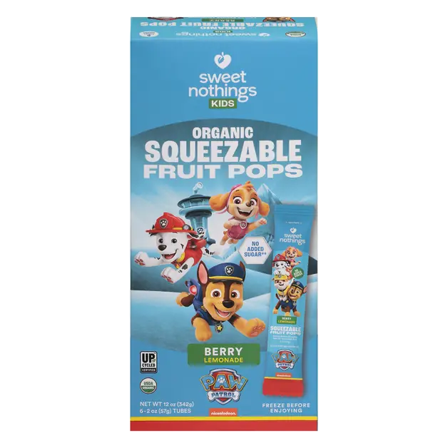 Kids Organic Berry Lemonade Squeezable Fruit Pops - 6 ct