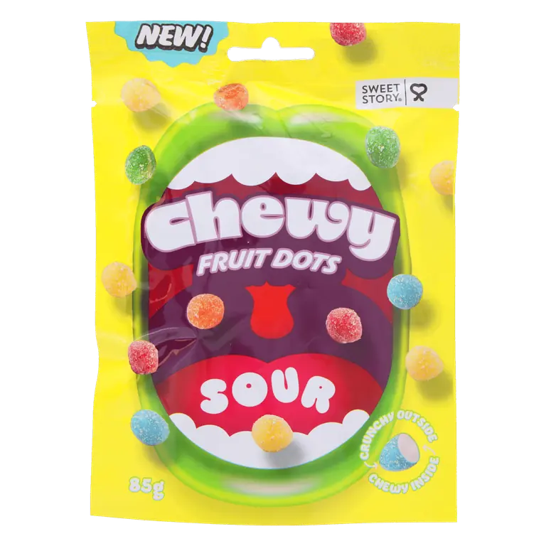 Godis Chewy Fruit Dots Sour
