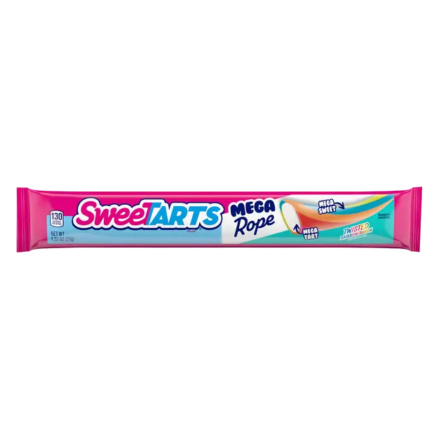 Mega Rope Twisted Rainbow Punch Chewy Candy