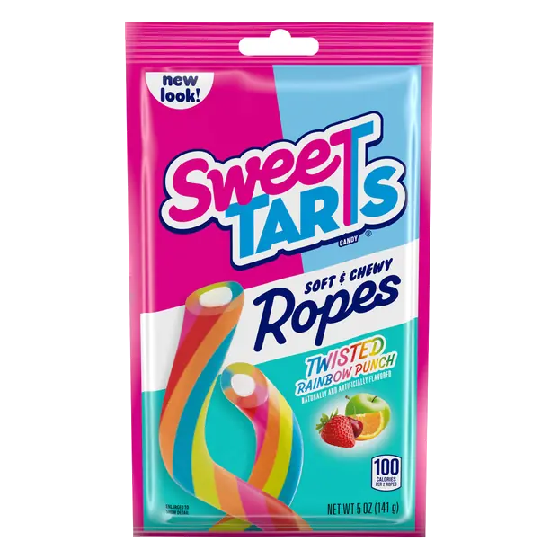 Ropes Twisted Rainbow Punch Chewy Candy