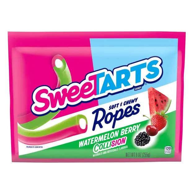 Watermelon Berry Flavor Collision Ropes Candy
