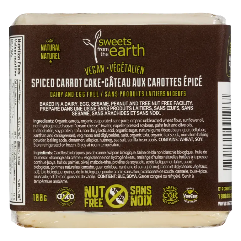 Nut-Free Cake Slice Spiced Carrot 100 g