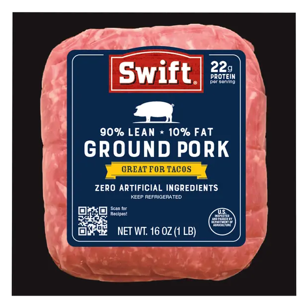 Swift 90% Lean 10% Fat Ground Pork