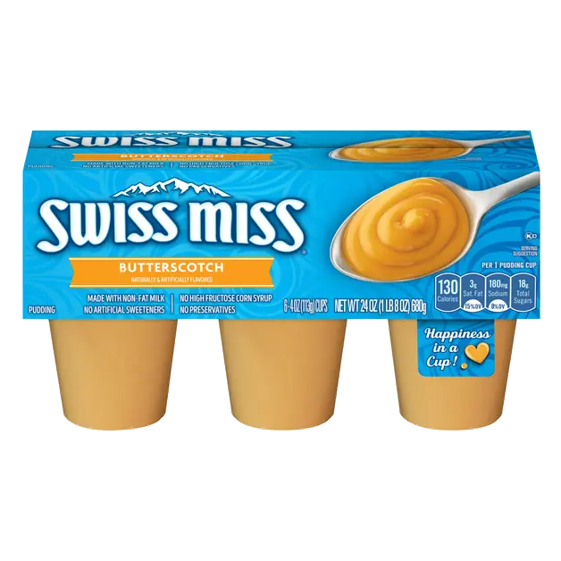 Butterscotch Pudding Cups - 6 ct