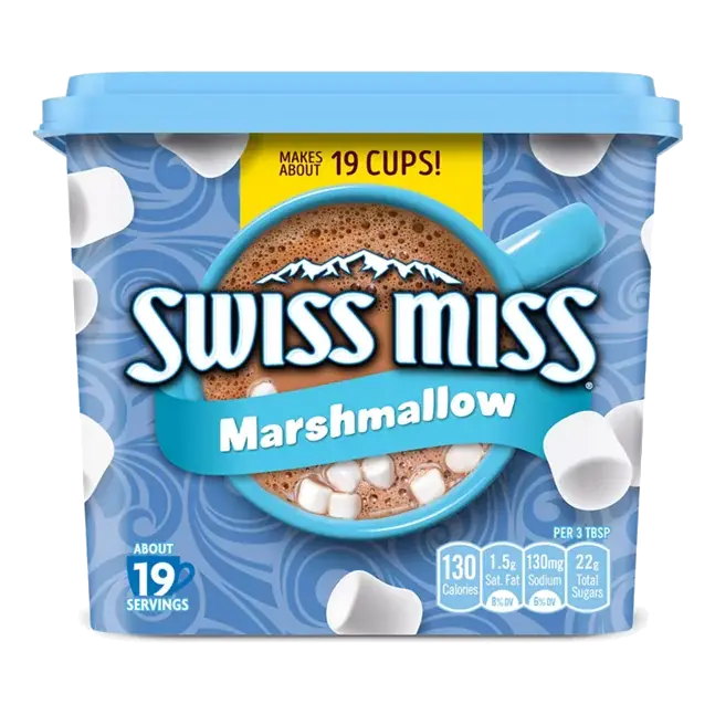 Hot Cocoa Drink Mix, Milk Chocolate with Marshmallows, 21.59 oz. Easy-Grip Canister