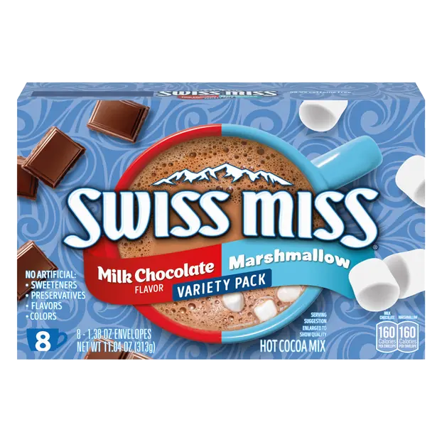 Milk Chocolate & Marshmallow Hot Cocoa Mix Variety Pack - 8 ct