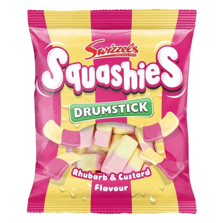 Drumstick Squashies Rhubarb & Custard Flavour 140g