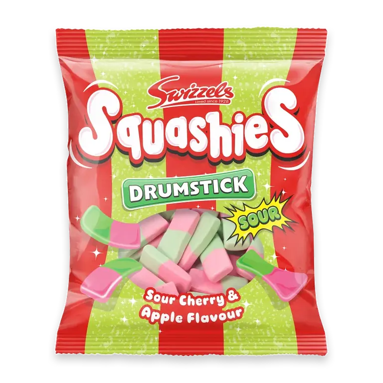 Godispåse Squashies Sour Körsbär Äpple 140g