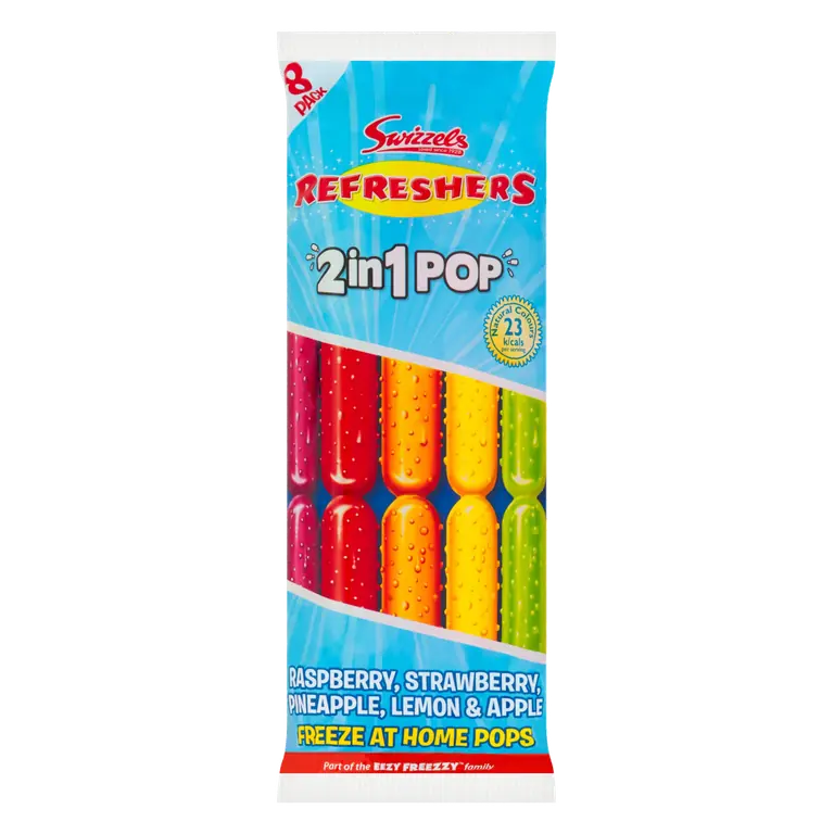 Swizzels Refreshers 2 in 1 Pop 8 x 75ml (600ml)
