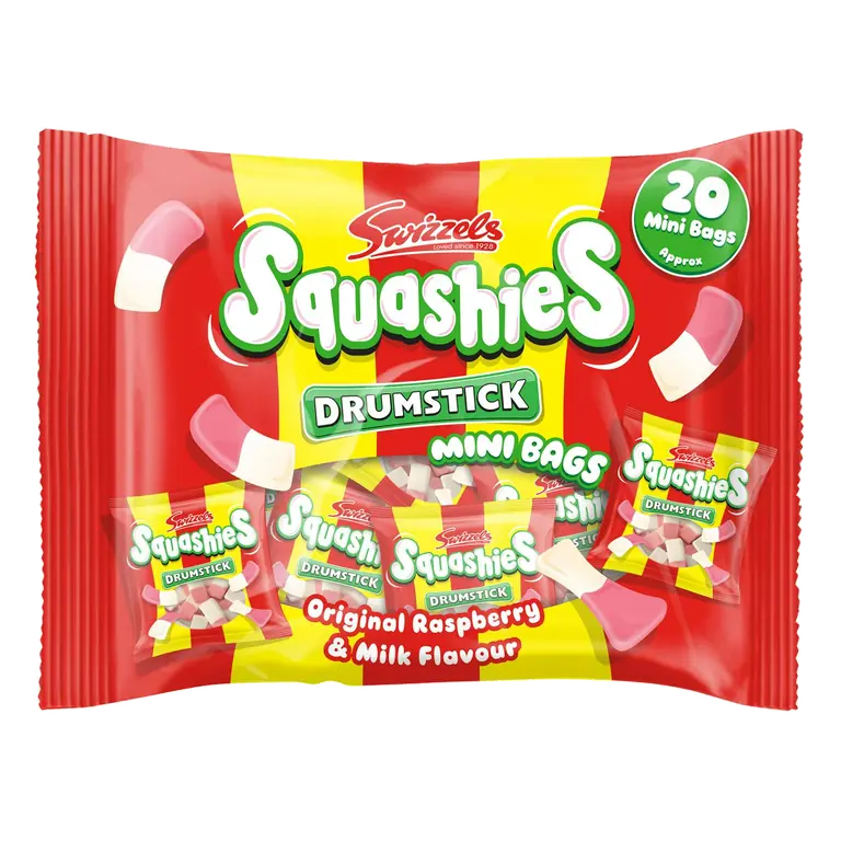Squashies Drumstick Raspberry & Milk Flavour 280g