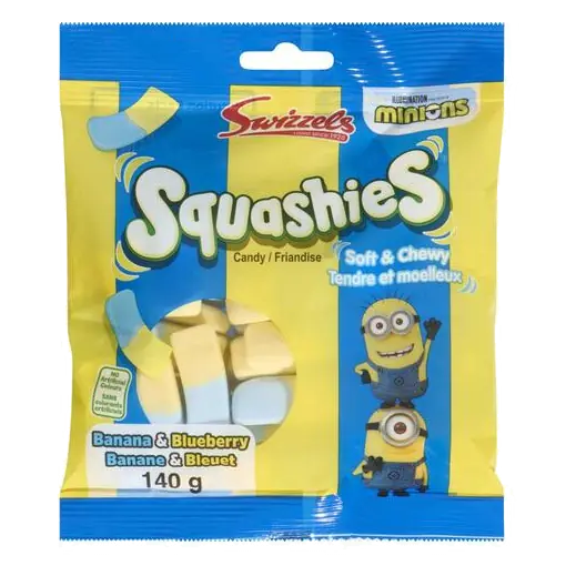 Squashies Minions Candy Banana & Blueberry 140 g
