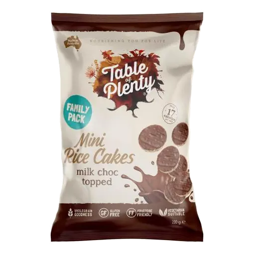 Family Topped Mini Rice Cakes Chocolate