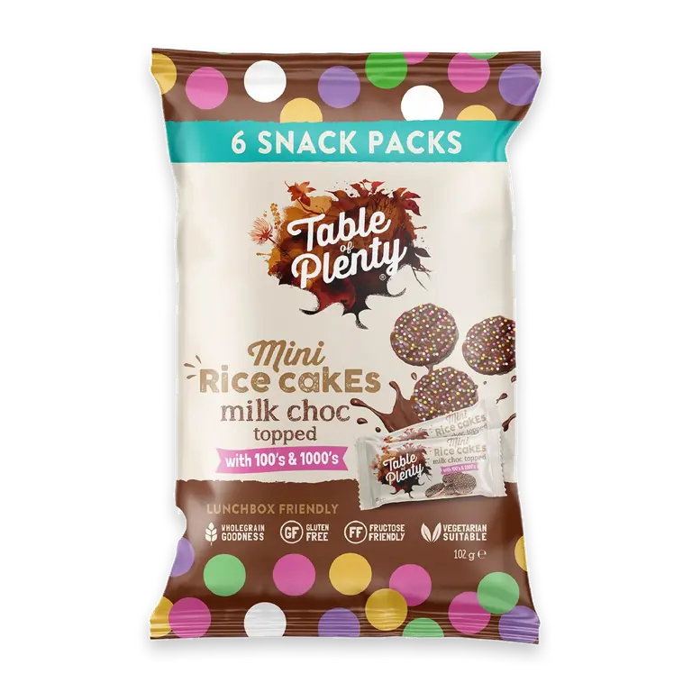 Mini Rice Cakes Milk Chocolate With 100s & 1000s