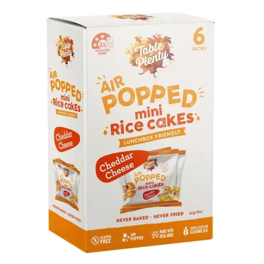 Multipack Popped Rice Cakes Cheddar Cheese 6 Pack