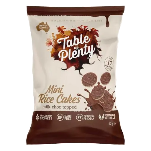 Share Topped Mini Rice Cakes Chocolate