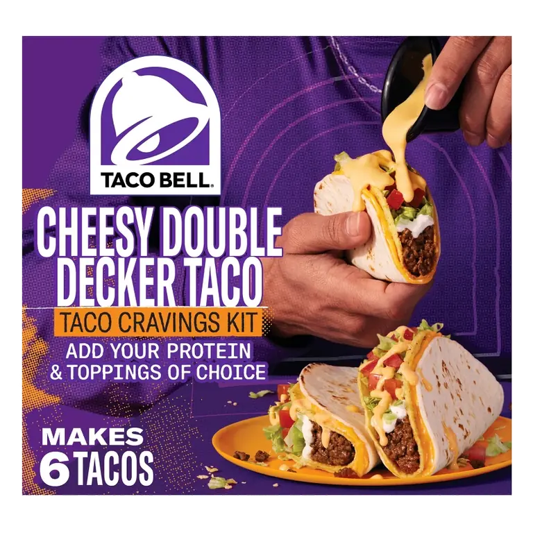 Taco Bell Cheesy Double Decker Taco Kit, 14oz