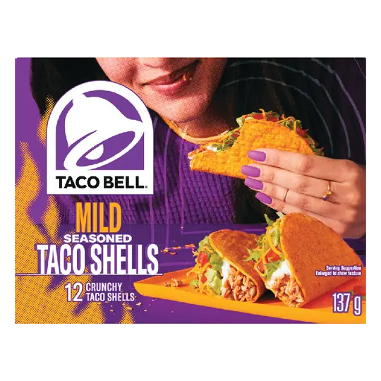 Crunchy Taco Shells Mild Seasoned Flavor 137 g