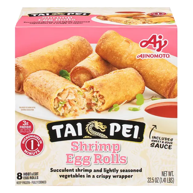 Shrimp Egg Rolls with Sweet & Sour Sauce - 8 ct Frozen