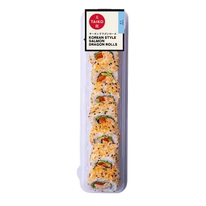 Korean Style Salmon Dragon Rolls