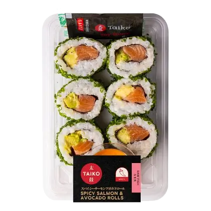 Spicy Salmon Avocado Rolls